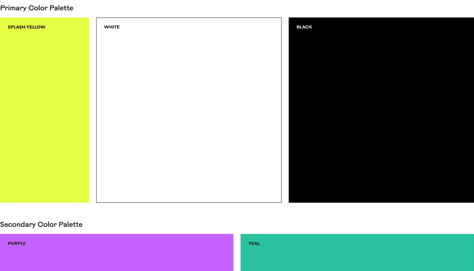 Splash's color palette