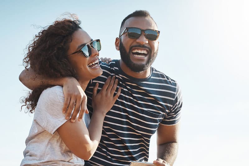 couple happy to consolidate debt with personal loan